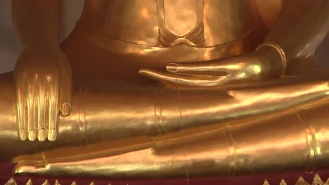 Prayer in the temple buddha hands close-up 스톡 동영상 148617812