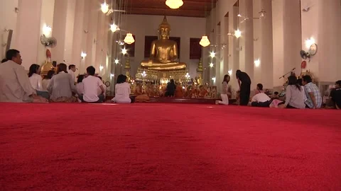 Prayer in the temple buddha-people Stock-Footage 148617899