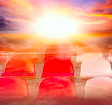Prayer time . Light in dark sky . Stock Photos