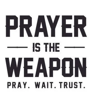 Prayer Is The Weapon Stock Illustration