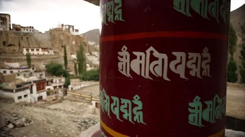 Prayer wheel in Lhasa Stock Footage 50419333