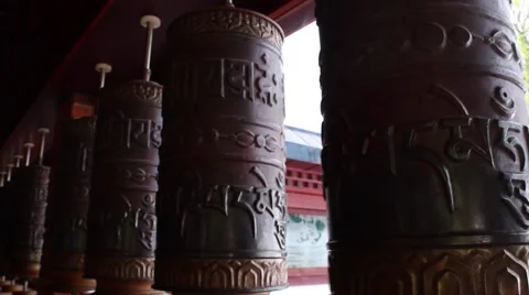Prayer Wheels Stock Footage 51863049