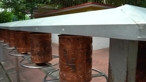 Prayer Wheels  Stock Footage 211304870