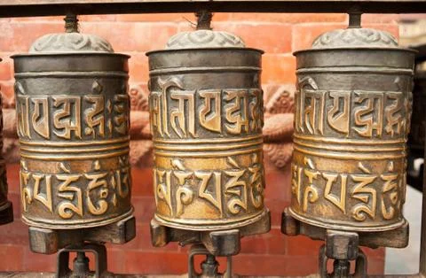 Prayer wheels, nepal Stock Photos