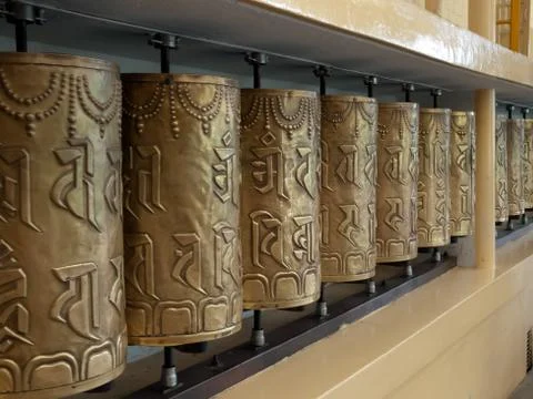 Prayer wheels Stock Photos