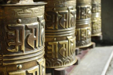 Prayer wheels Stock Photos