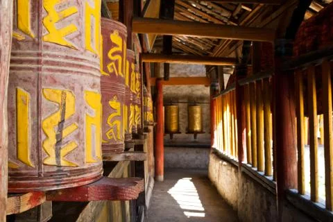 Prayer wheels Foto stock