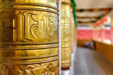 Prayer wheels Stock Photos