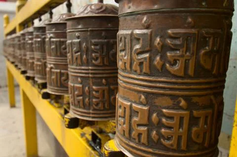 Prayer wheels Stock Photos