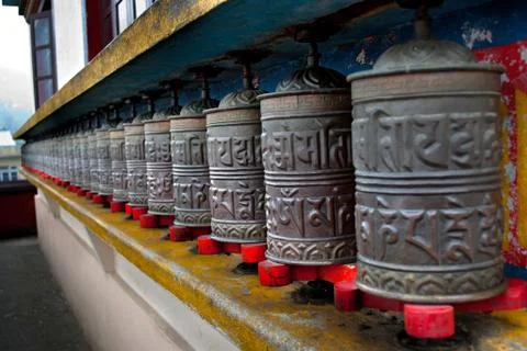 Prayer wheels Stock Photos