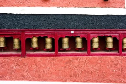Prayer wheels Stock Photos