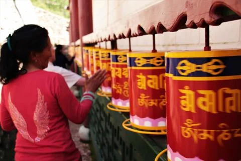 Prayer Wheels Stock Photos