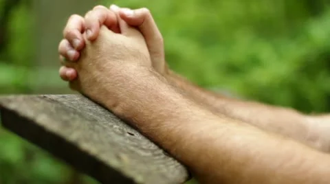 Prayer in Woods - Hands Folded Видео 12033901