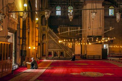 Prayers in the Beyazit Mosque Stock Photos