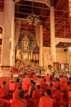 Prayers to buddha Stock Photos