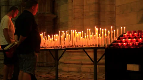 Prayers Church Candles Vídeos de archivo 39698901