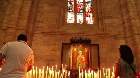 Prayers Church Candles 動画素材 40596067