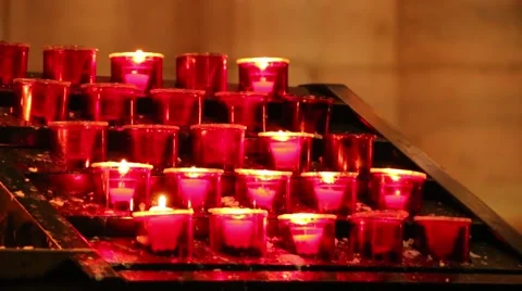 Prayers Church Candles 스톡 동영상 40596132