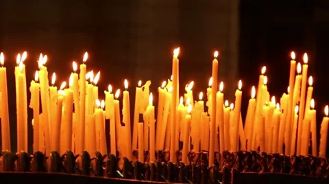 Prayers Church Candles Video stock 40596140