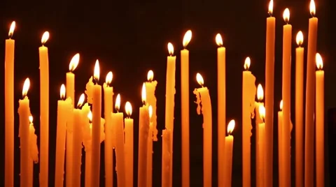 Prayers Church Candles 스톡 동영상 40596187