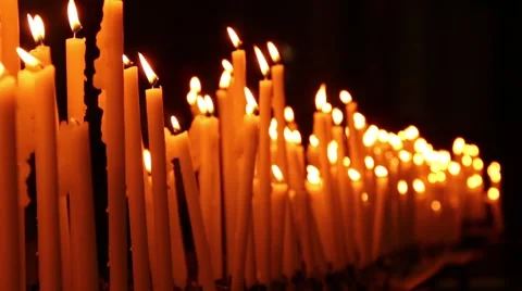 Prayers Church Candles Video stock 40613409