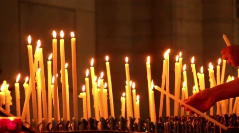 Prayers Church Candles Vídeos de archivo 40613440