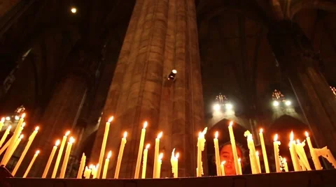 Prayers Church Candles 動画素材 40647569