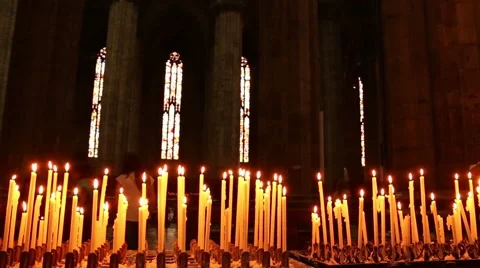 Prayers Church Candles 動画素材 40647613