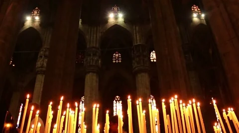 Prayers Church Candles 스톡 동영상 40647616
