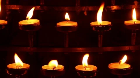 Prayers Church Candles Stock-Footage 40782284
