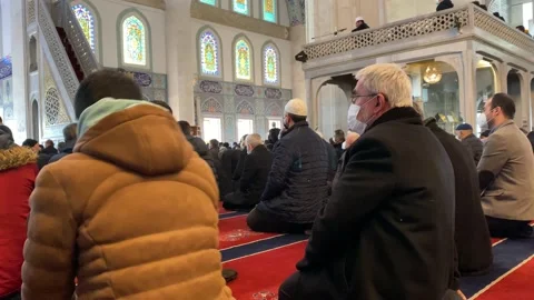 Prayers at Kocatepe Mosque Stock Footage 172391434
