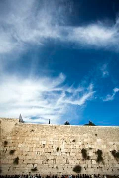 Prayers at the wailing wall Stock Photos