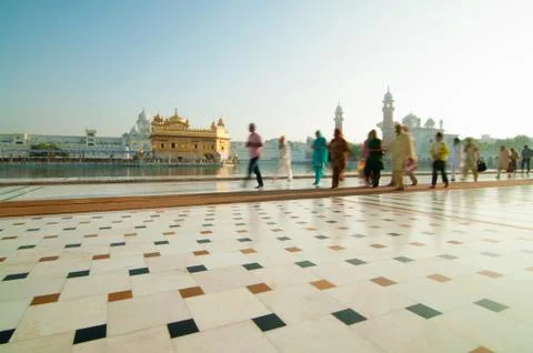 Prayers walking by Golden Temple Stock Photos