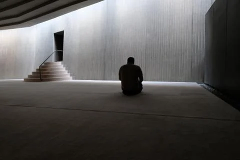 PRAYING AND LIGHT Stock Photos