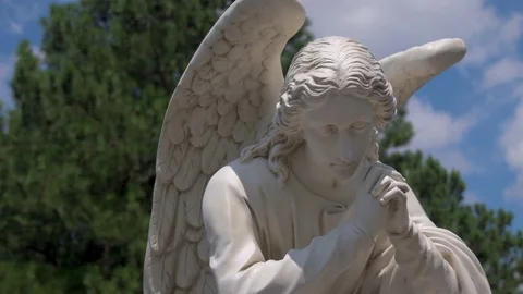 Praying Angel Statue 스톡 동영상 77736379