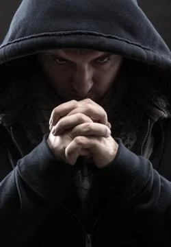 Praying bandit Stock Photos
