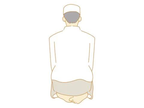 Praying for blessings from god Human hands open palm up worship muslim people Stock Illustration