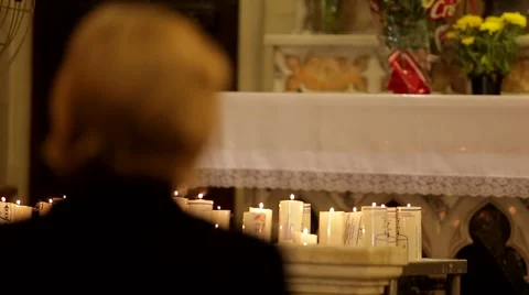 Praying on the church Stock Footage 54801540