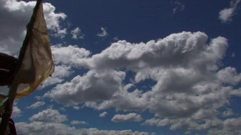 Praying flags in Tibet Stock Footage 313443