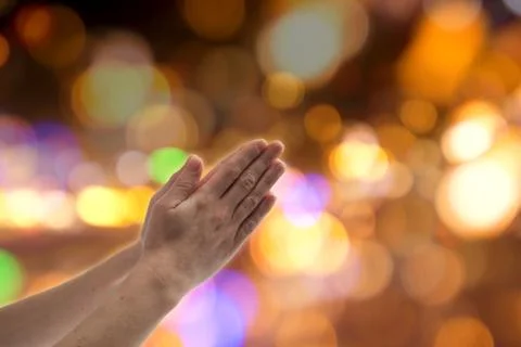 Praying gesture Foto stock