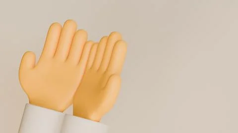Praying Hand 3D Illustration Background Stock Illustration