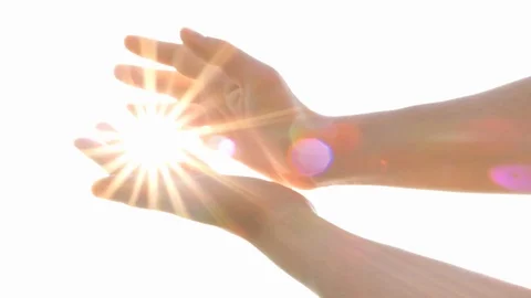 Praying hands with brightness, blessing, god, angel Vídeo Stock 89562149