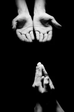 Praying Hands color Stock Photos