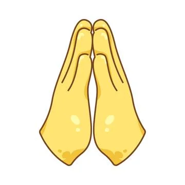 Praying hands emoji 库存插图
