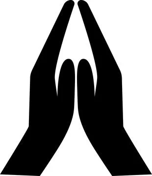 Praying hands gesture sign. Stock Illustration