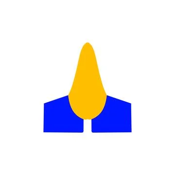 Praying hands icon. Simple illustration of praying hands vector icon Stock Illustration