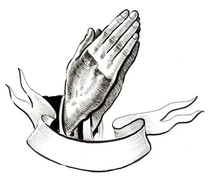 Praying hands Stock Illustration