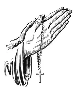 Praying hands Stock-Illustration