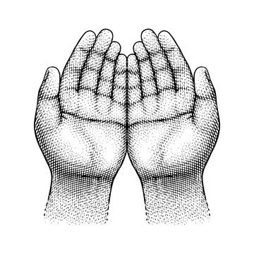 Praying Hands Illustration Stock Illustration