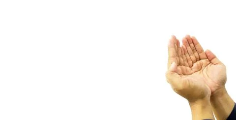 Praying hands. Islamic Background Stock Photos